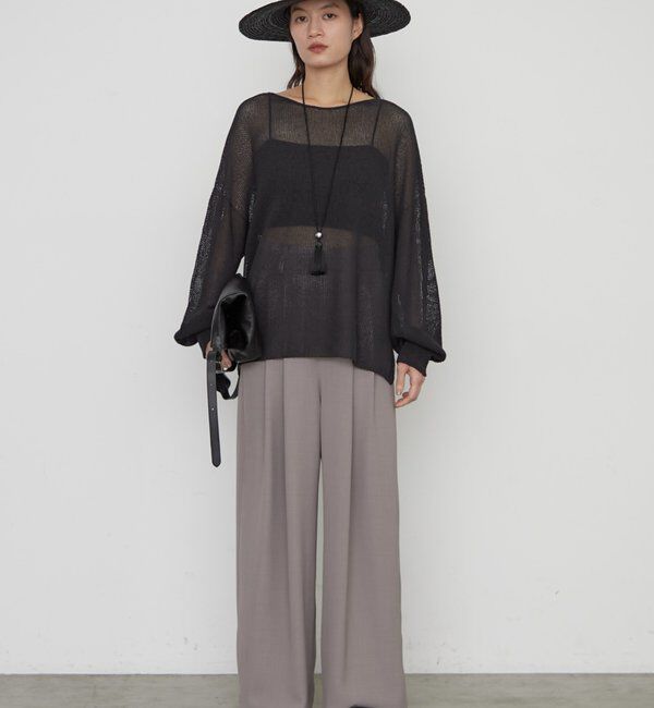  「《さらりと上品/華奢見え》【JAPAN MADE】和紙鹿子2WAYニット」|ニット・セーター|