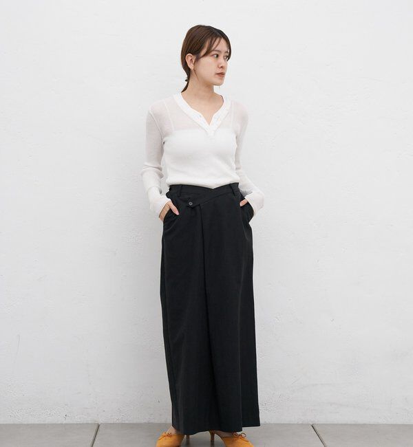 「【再入荷】ヘンリーネックレイヤードニット」|ニット・セーター|