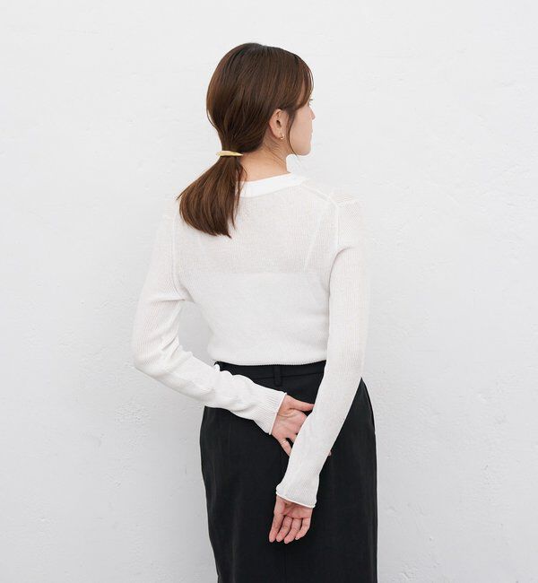  「【再入荷】ヘンリーネックレイヤードニット」|ニット・セーター|