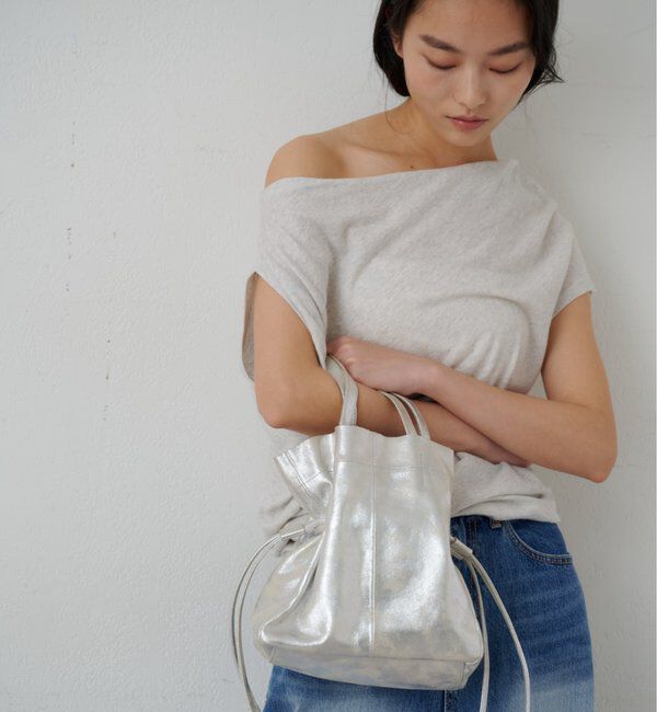  「【再入荷】レザー巾着ショルダーバッグ」|トートバッグ|