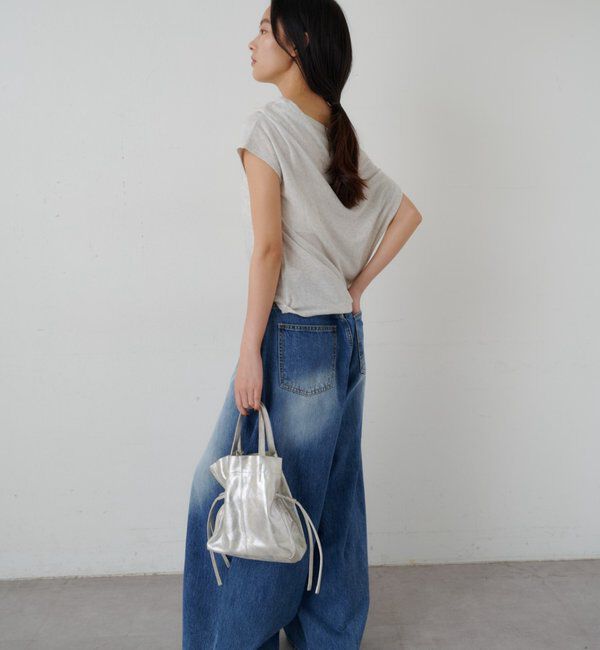  「【再入荷】レザー巾着ショルダーバッグ」|トートバッグ|