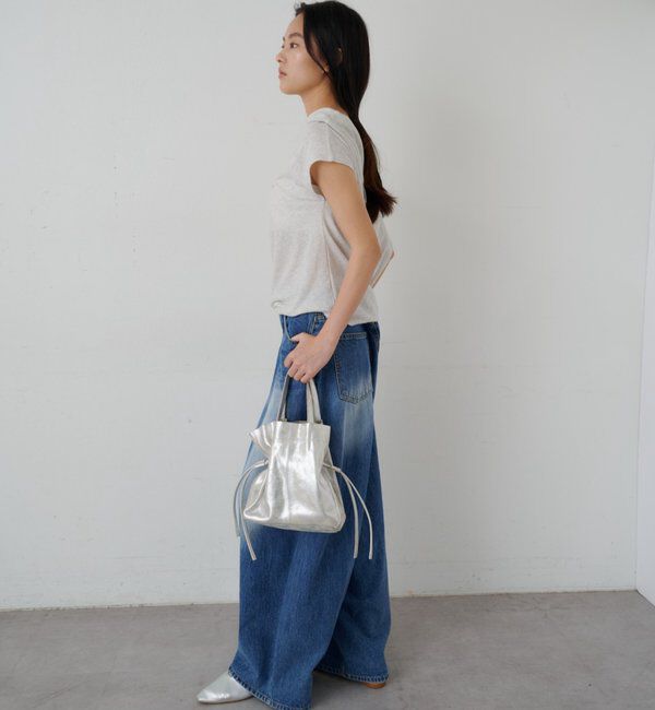  「【再入荷】レザー巾着ショルダーバッグ」|トートバッグ|