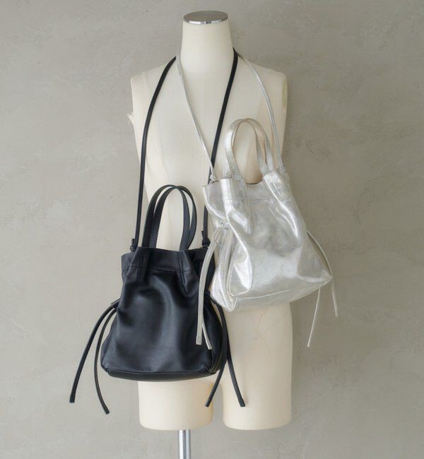  「【再入荷】レザー巾着ショルダーバッグ」|トートバッグ|