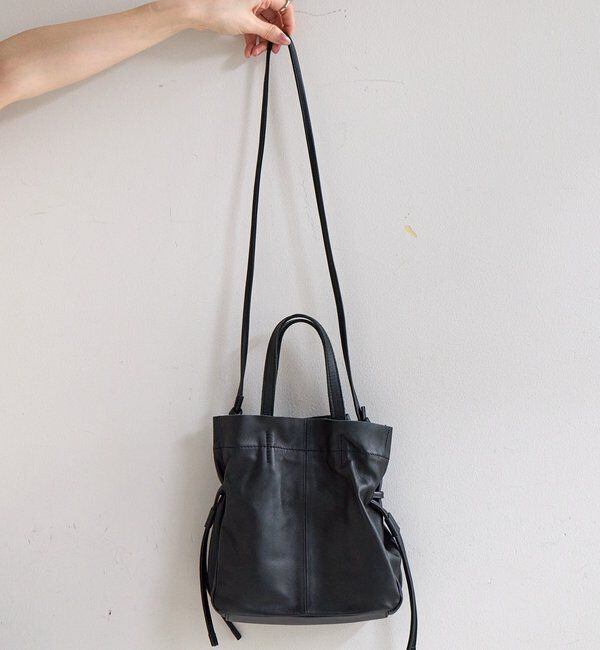  「【再入荷】レザー巾着ショルダーバッグ」|トートバッグ|