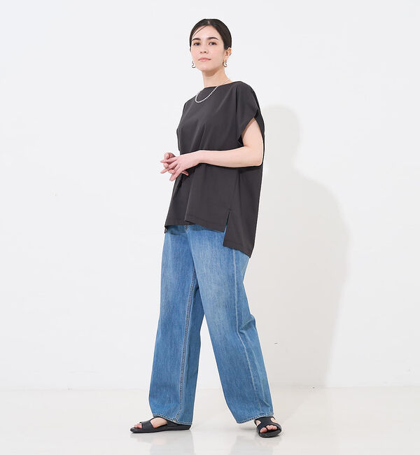 collex「【接触冷感・UVカット】コンパクトクールフレンチスリーブチュニック」|Tシャツ・カットソー|