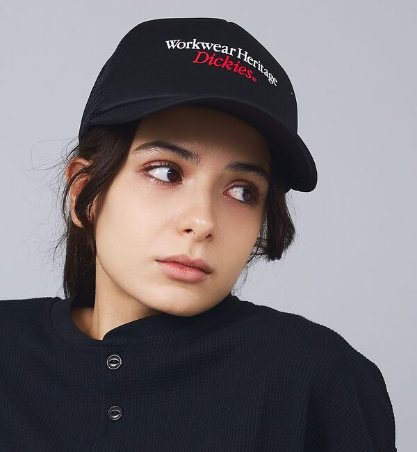 ABAHOUSE「【Dickies / ディッキーズ】MESSAGEMOTIFMESH　CAP/メ」|その他|ブラック