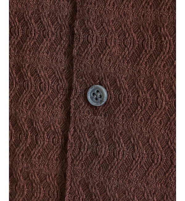 ABAHOUSE「【セットアップ対応】ジオメトリックジャカード オープンカラーシャツ / オーバー」|シャツ・ブラウス|