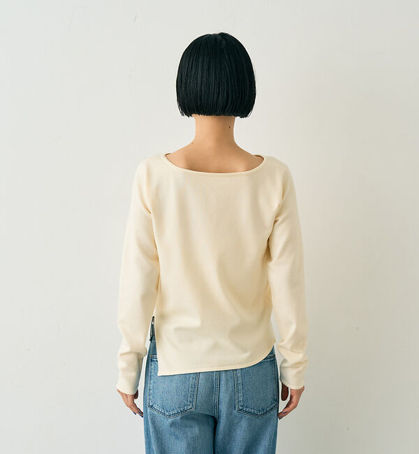 Rouge vif「【一部店舗限定】センターシーム ボートネックニットプルオーバー」|ニット・セーター|