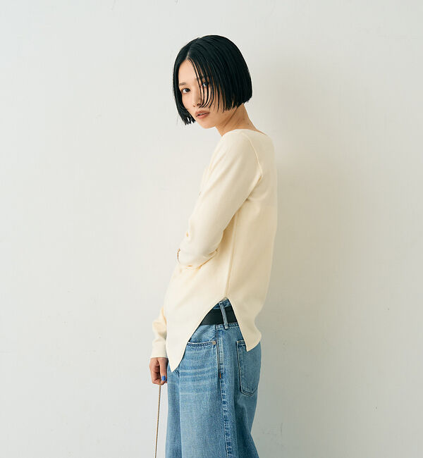 Rouge vif「【一部店舗限定】センターシーム ボートネックニットプルオーバー」|ニット・セーター|