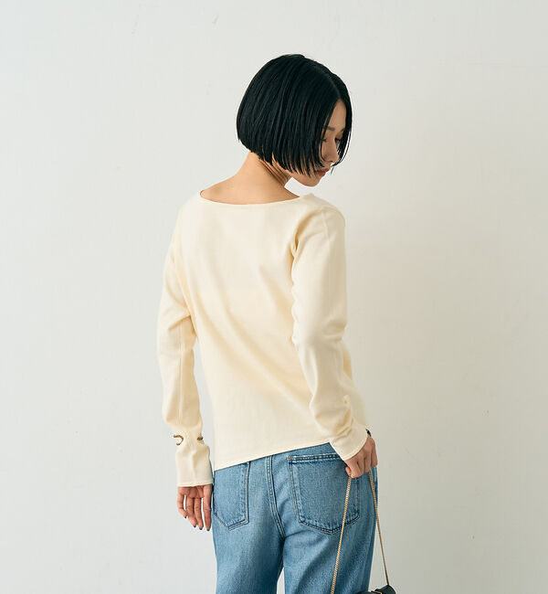 Rouge vif「【一部店舗限定】センターシーム ボートネックニットプルオーバー」|ニット・セーター|