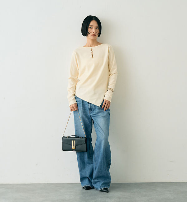 Rouge vif「【一部店舗限定】センターシーム ボートネックニットプルオーバー」|ニット・セーター|