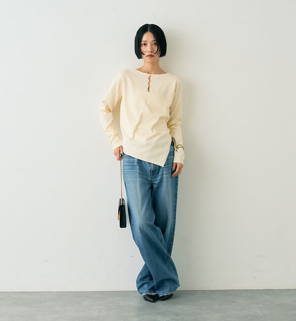 Rouge vif「【一部店舗限定】センターシーム ボートネックニットプルオーバー」|ニット・セーター|