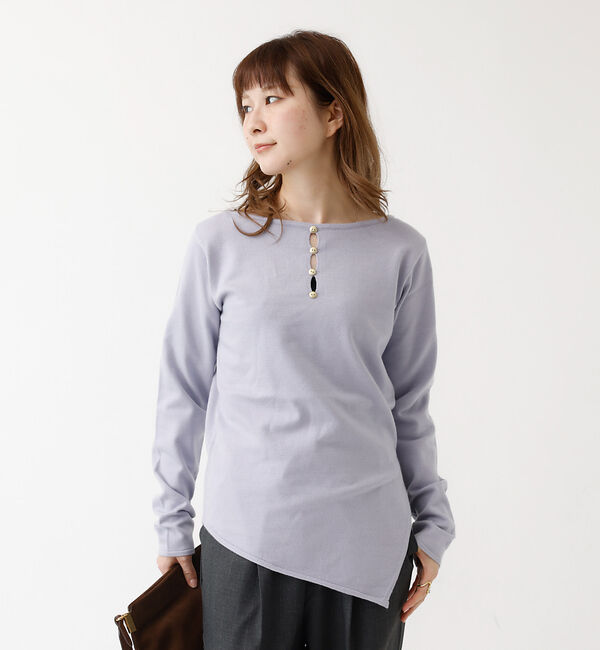Rouge vif「【一部店舗限定】センターシーム ボートネックニットプルオーバー」|ニット・セーター|