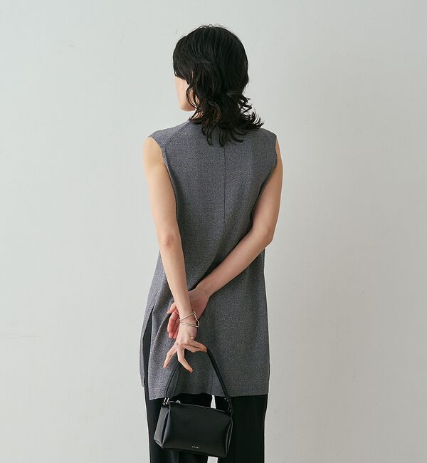 qualite「【接触冷感・セットアップ対応】レーヨンストレッチニットチュニック」|ワンピース|