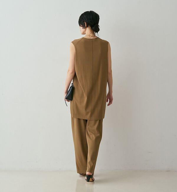qualite「【接触冷感・セットアップ対応】レーヨンストレッチニットチュニック」|ワンピース|