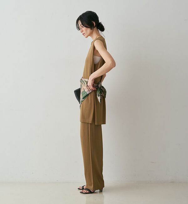 qualite「【接触冷感・セットアップ対応】レーヨンストレッチニットチュニック」|ワンピース|