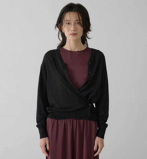 qualite「テンセルウールカシュクールカーディガン」|カーディガン|