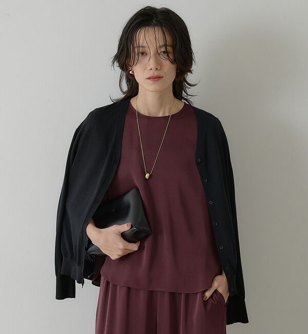 qualite「テンセルウールカシュクールカーディガン」|カーディガン|