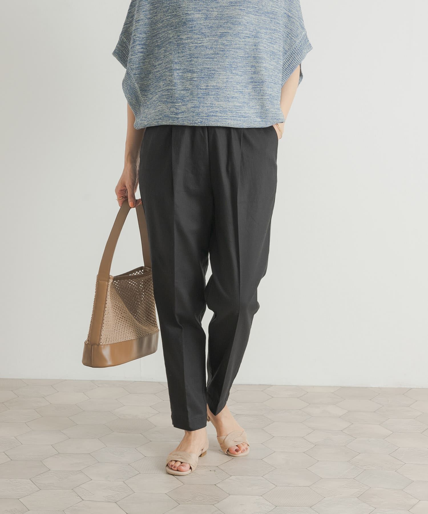 URBAN RESEARCH DOORS「リネン混テーパードイージーパンツ」|その他|