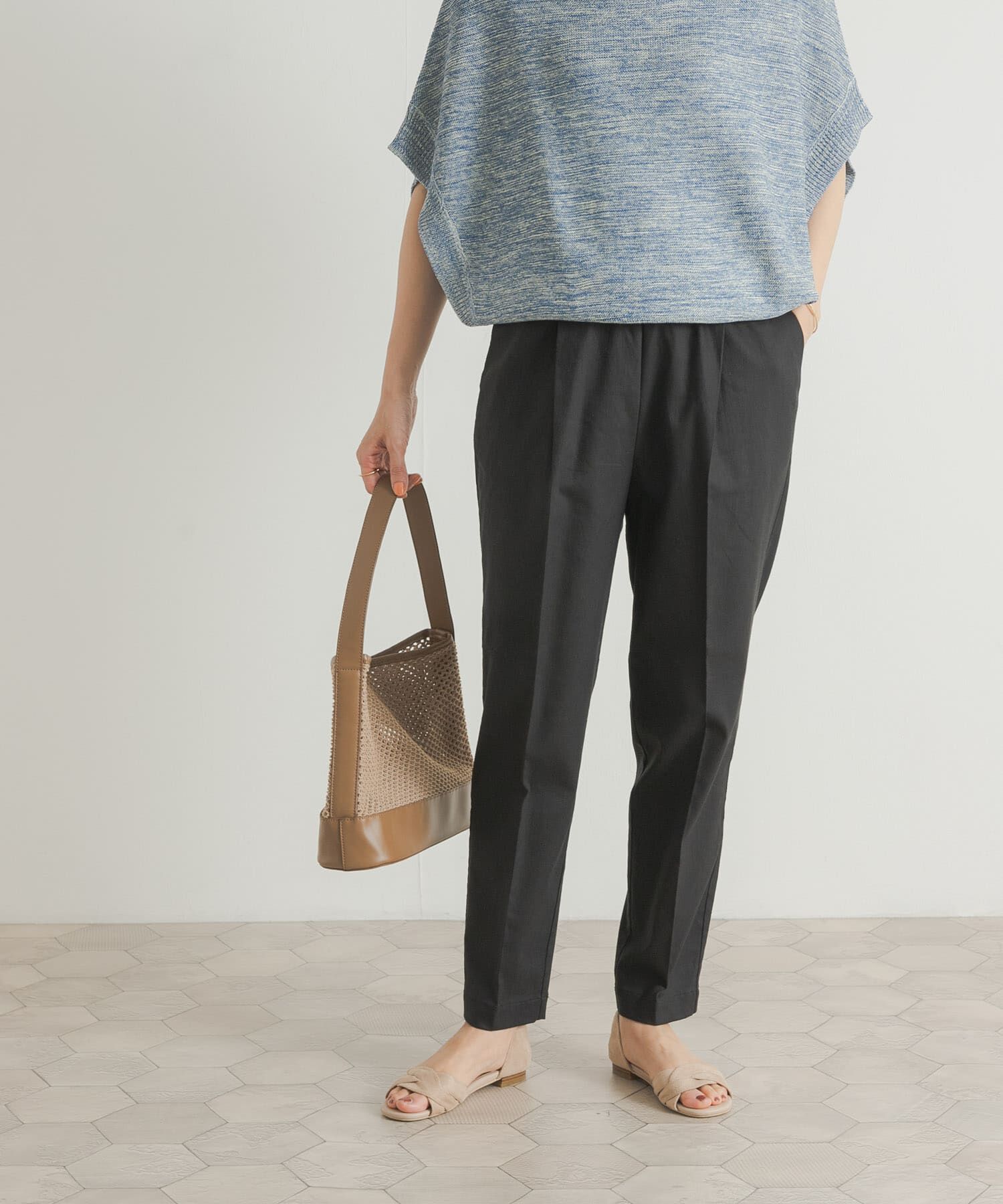 URBAN RESEARCH DOORS「リネン混テーパードイージーパンツ」|その他|