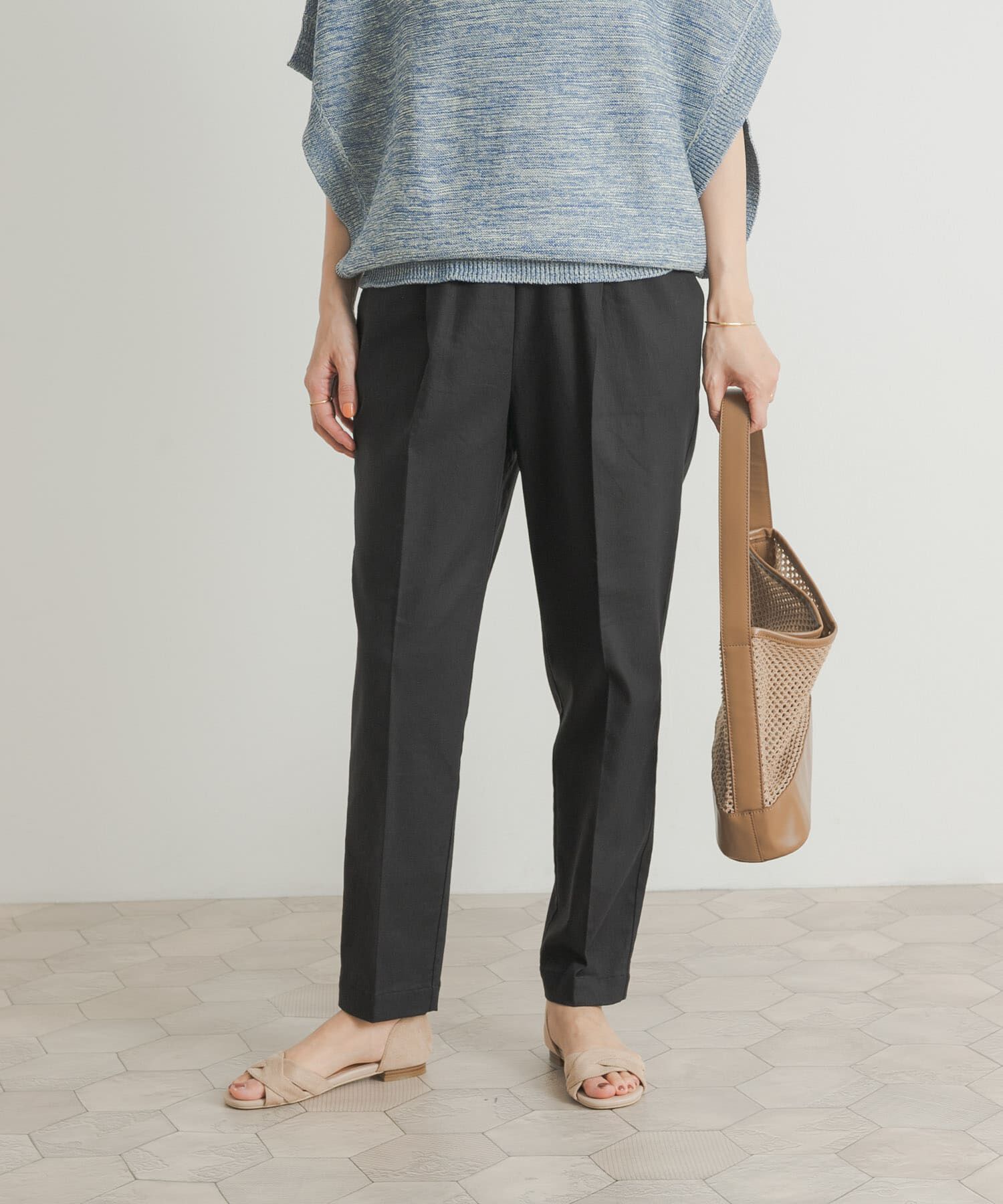 URBAN RESEARCH DOORS「リネン混テーパードイージーパンツ」|その他|