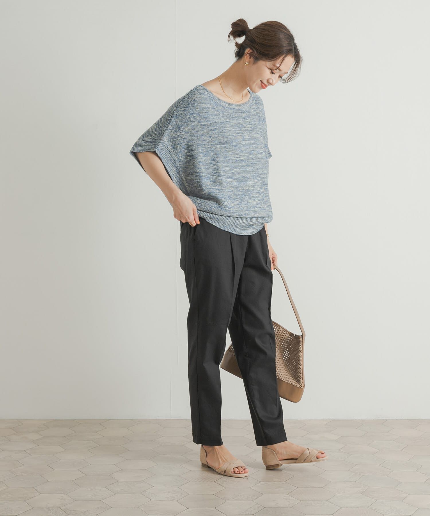 URBAN RESEARCH DOORS「リネン混テーパードイージーパンツ」|その他|