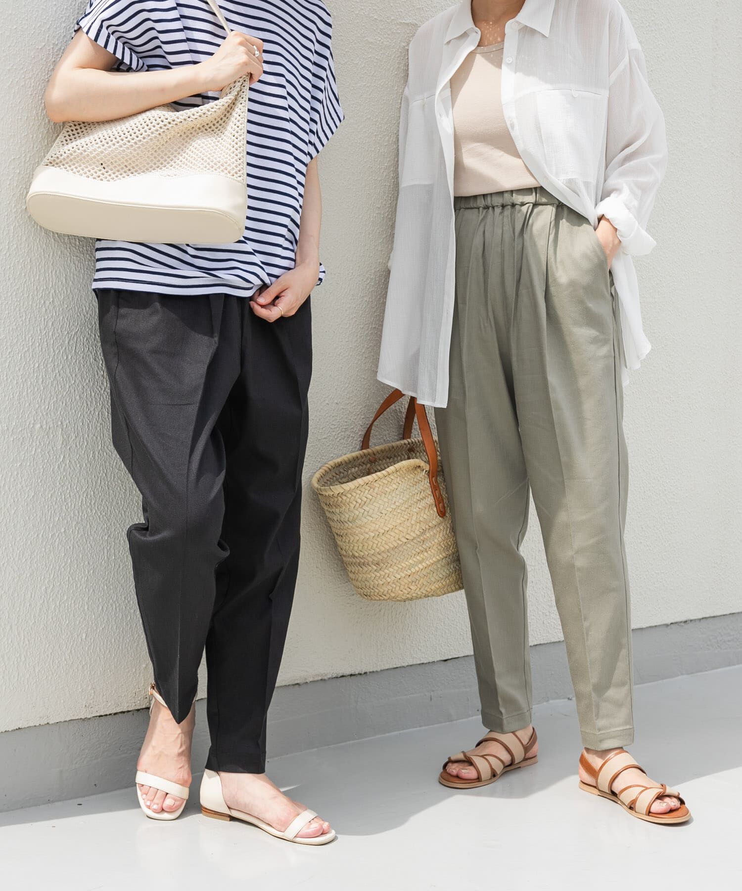 URBAN RESEARCH DOORS「リネン混テーパードイージーパンツ」|その他|