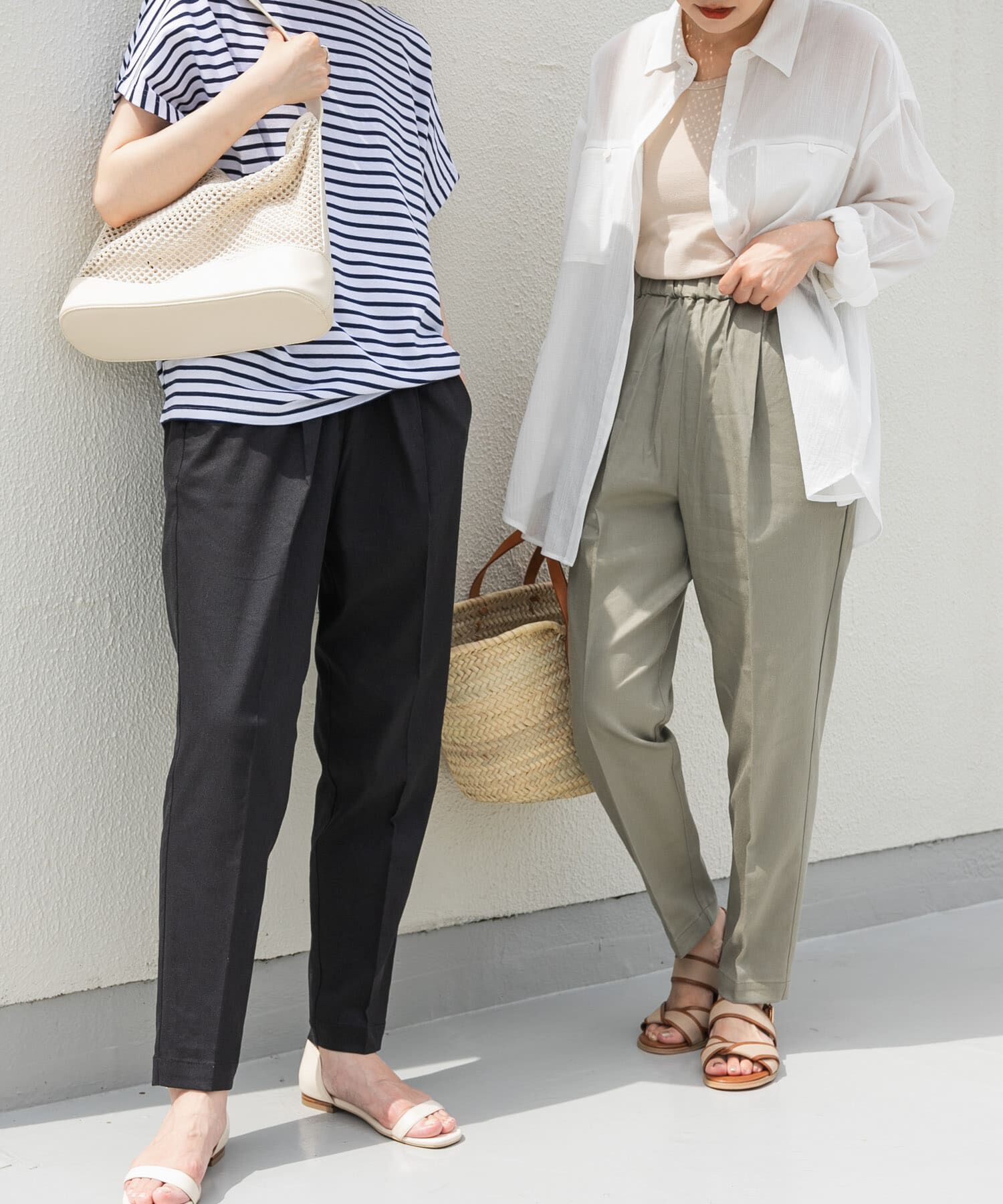 URBAN RESEARCH DOORS「リネン混テーパードイージーパンツ」|その他|