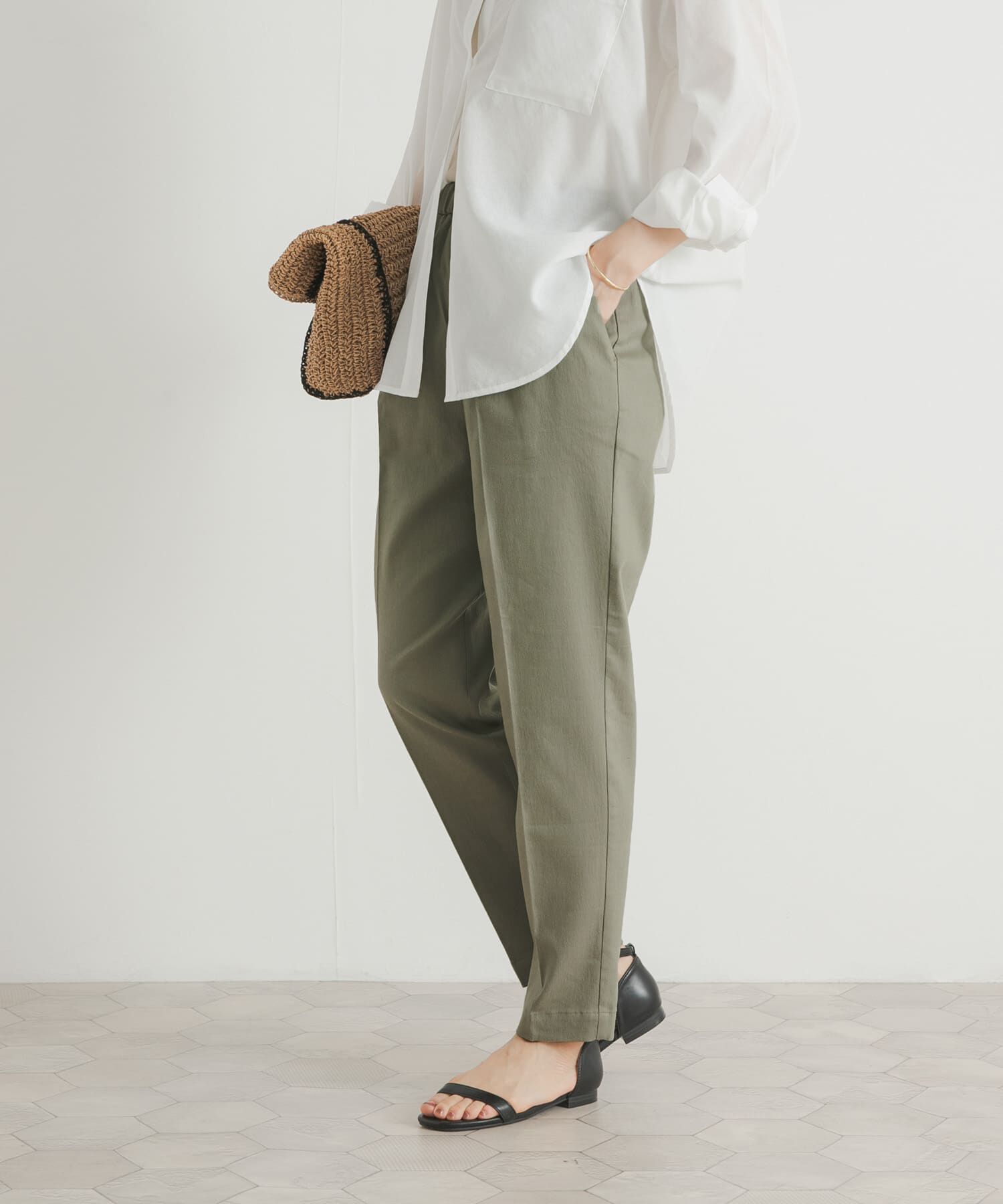 URBAN RESEARCH DOORS「リネン混テーパードイージーパンツ」|その他|