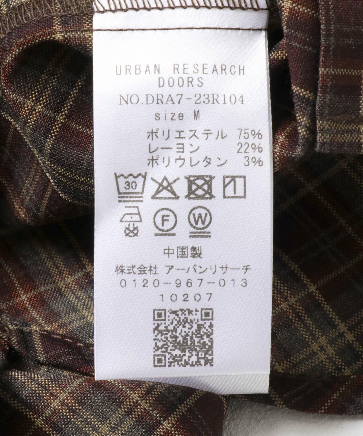 URBAN RESEARCH DOORS「チェックケープフリルブラウス」|シャツ・ブラウス|