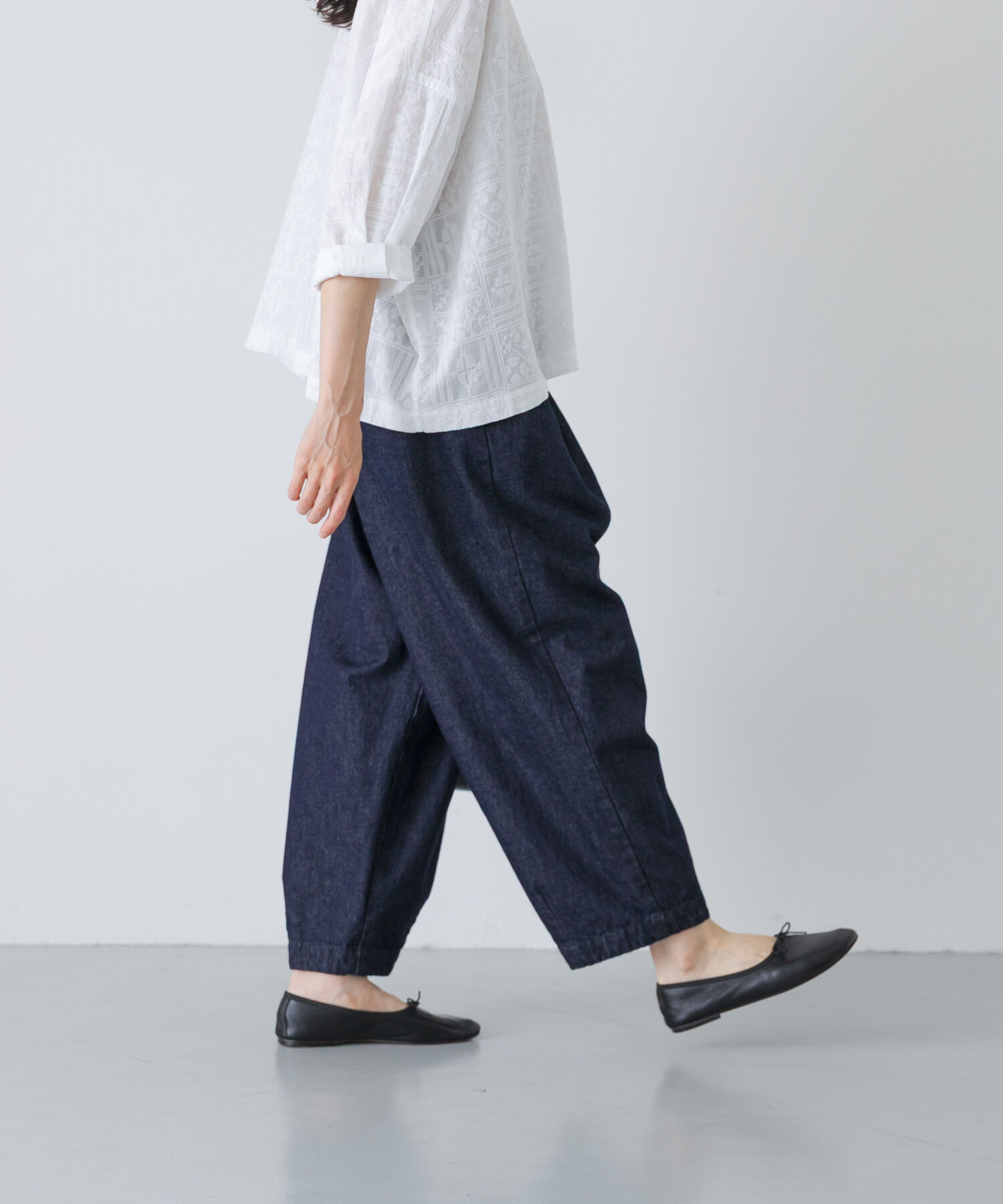 かぐれ「デニムクロップドパンツ」|デニム|