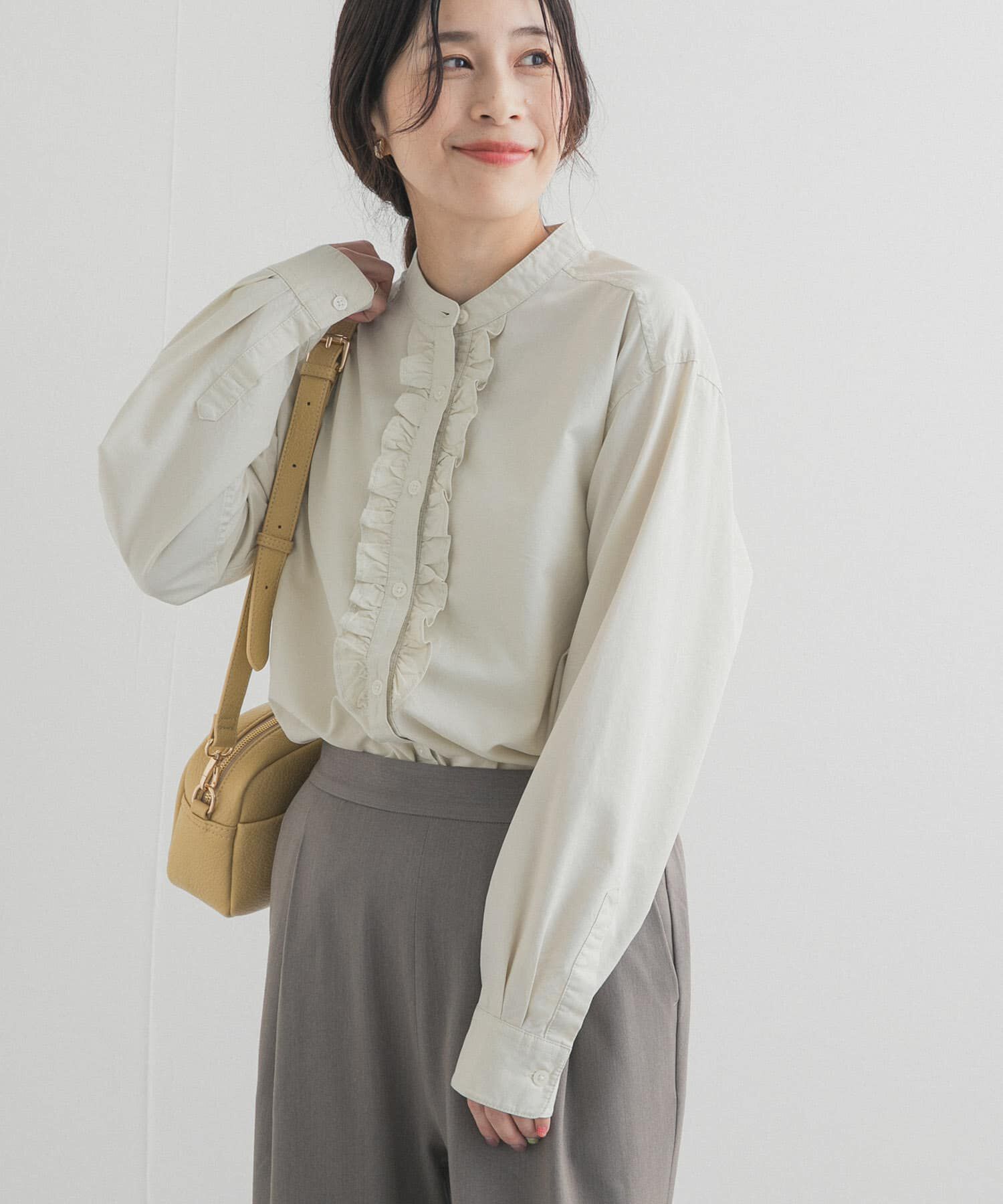 URBAN RESEARCH DOORS「フロントフリルシャツ」|シャツ・ブラウス|