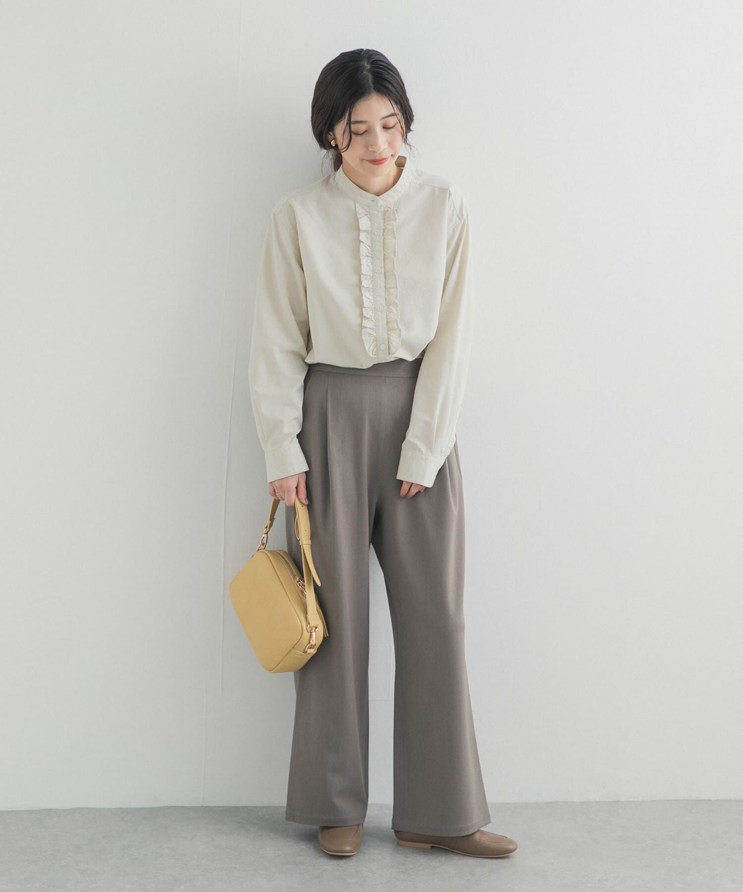 URBAN RESEARCH DOORS「フロントフリルシャツ」|シャツ・ブラウス|
