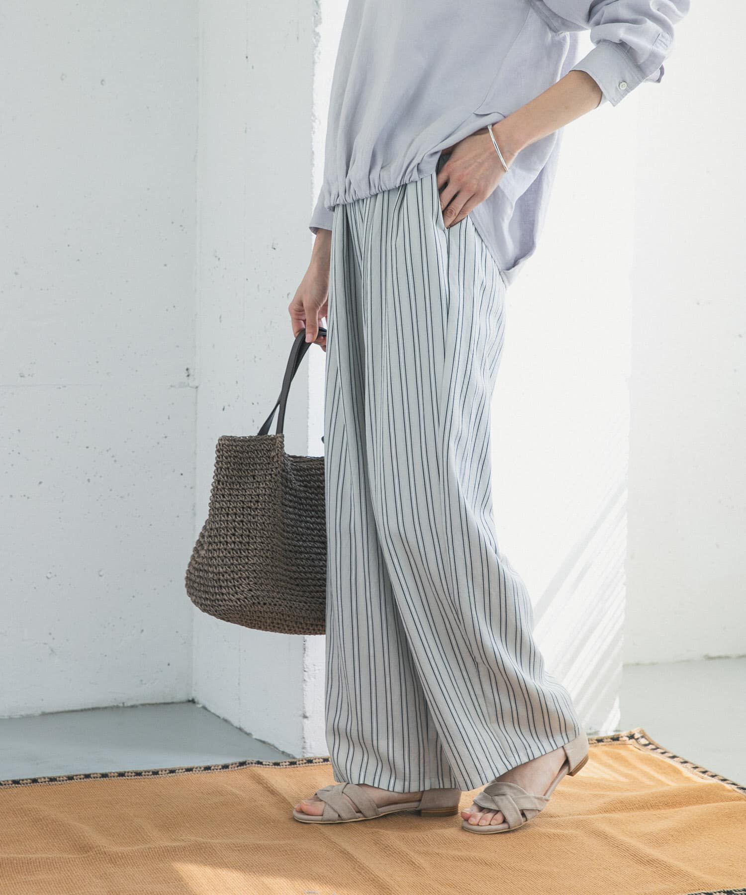 URBAN RESEARCH DOORS「ストライプタックイージーパンツ」|その他|