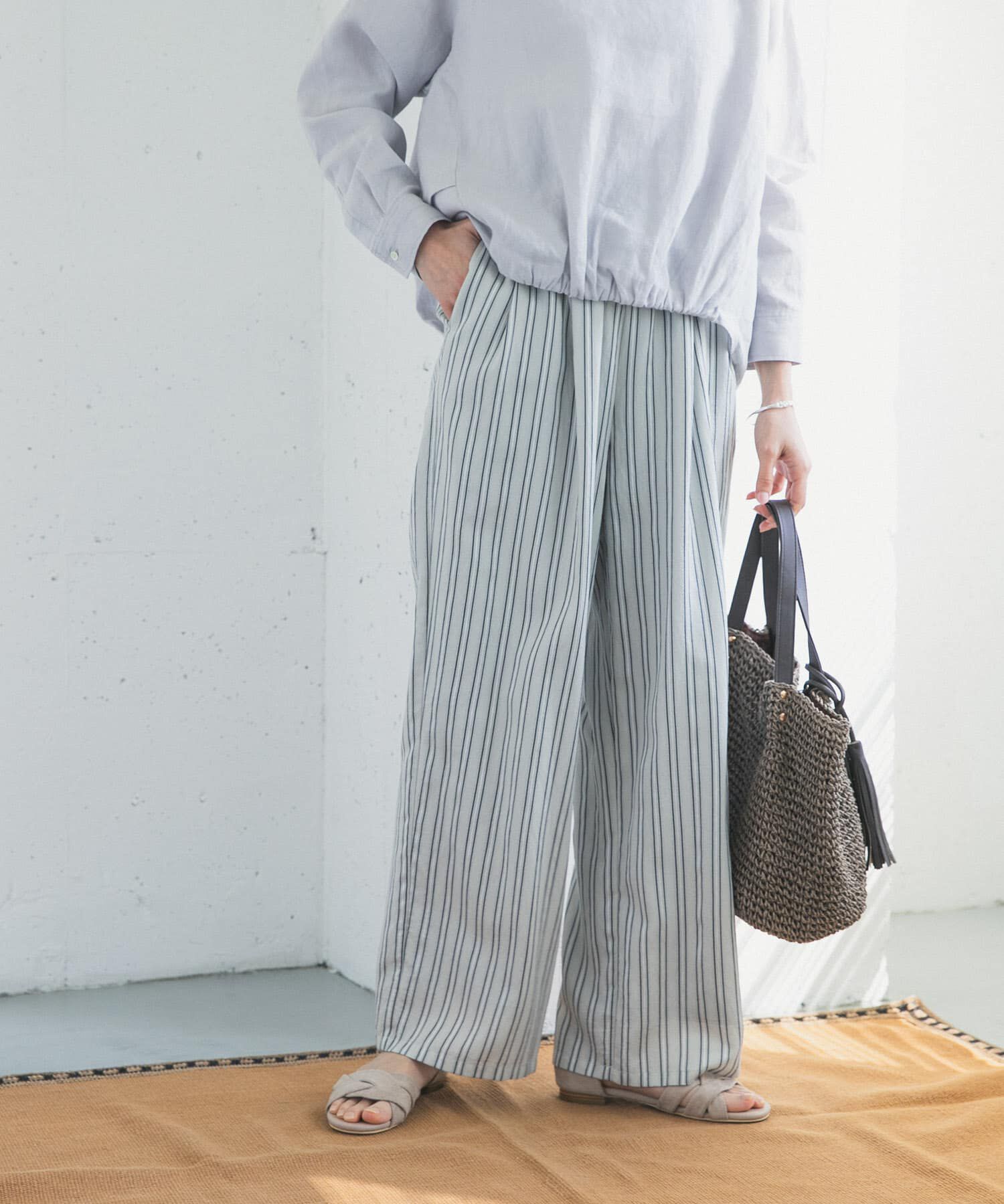 URBAN RESEARCH DOORS「ストライプタックイージーパンツ」|その他|