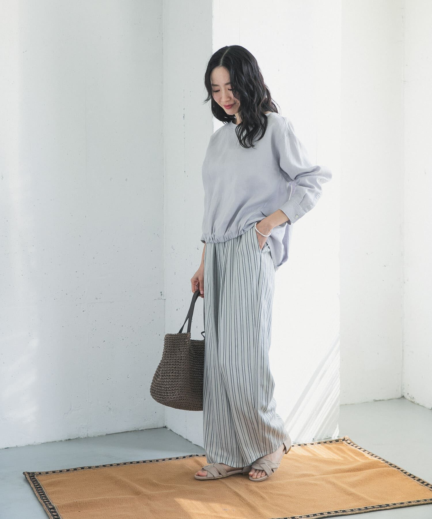URBAN RESEARCH DOORS「ストライプタックイージーパンツ」|その他|