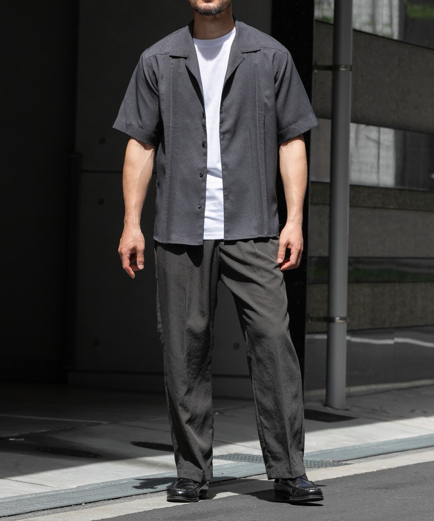 URBAN RESEARCH ROSSO「『セットアップ対応』『防シワ』サマーウール調キューバシャツ」|シャツ・ブラウス|