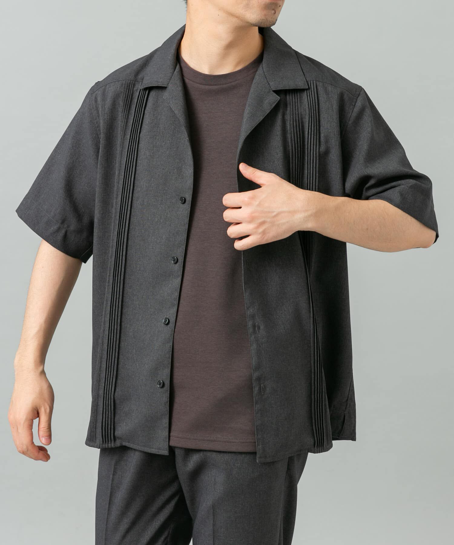 URBAN RESEARCH ROSSO「『セットアップ対応』『防シワ』サマーウール調キューバシャツ」|シャツ・ブラウス|