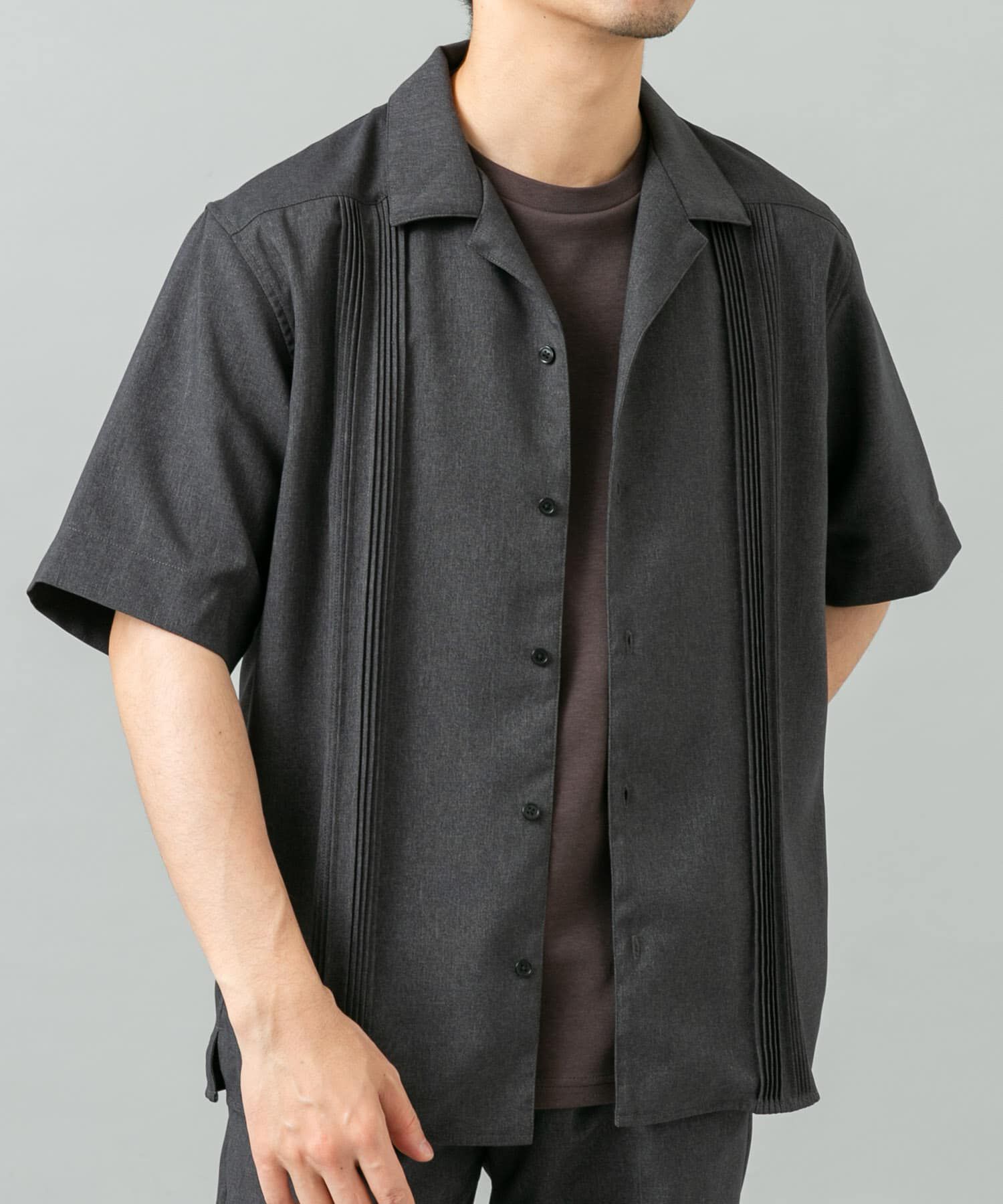 URBAN RESEARCH ROSSO「『セットアップ対応』『防シワ』サマーウール調キューバシャツ」|シャツ・ブラウス|