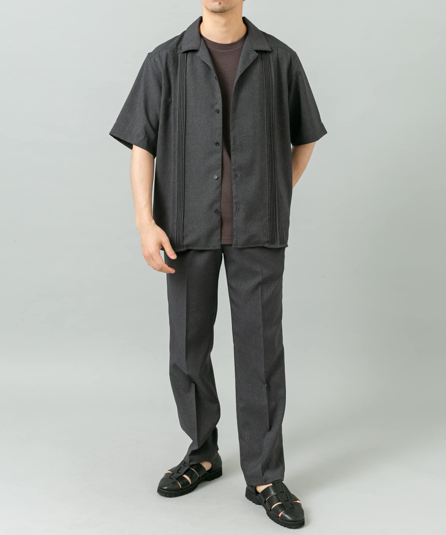 URBAN RESEARCH ROSSO「『セットアップ対応』『防シワ』サマーウール調キューバシャツ」|シャツ・ブラウス|