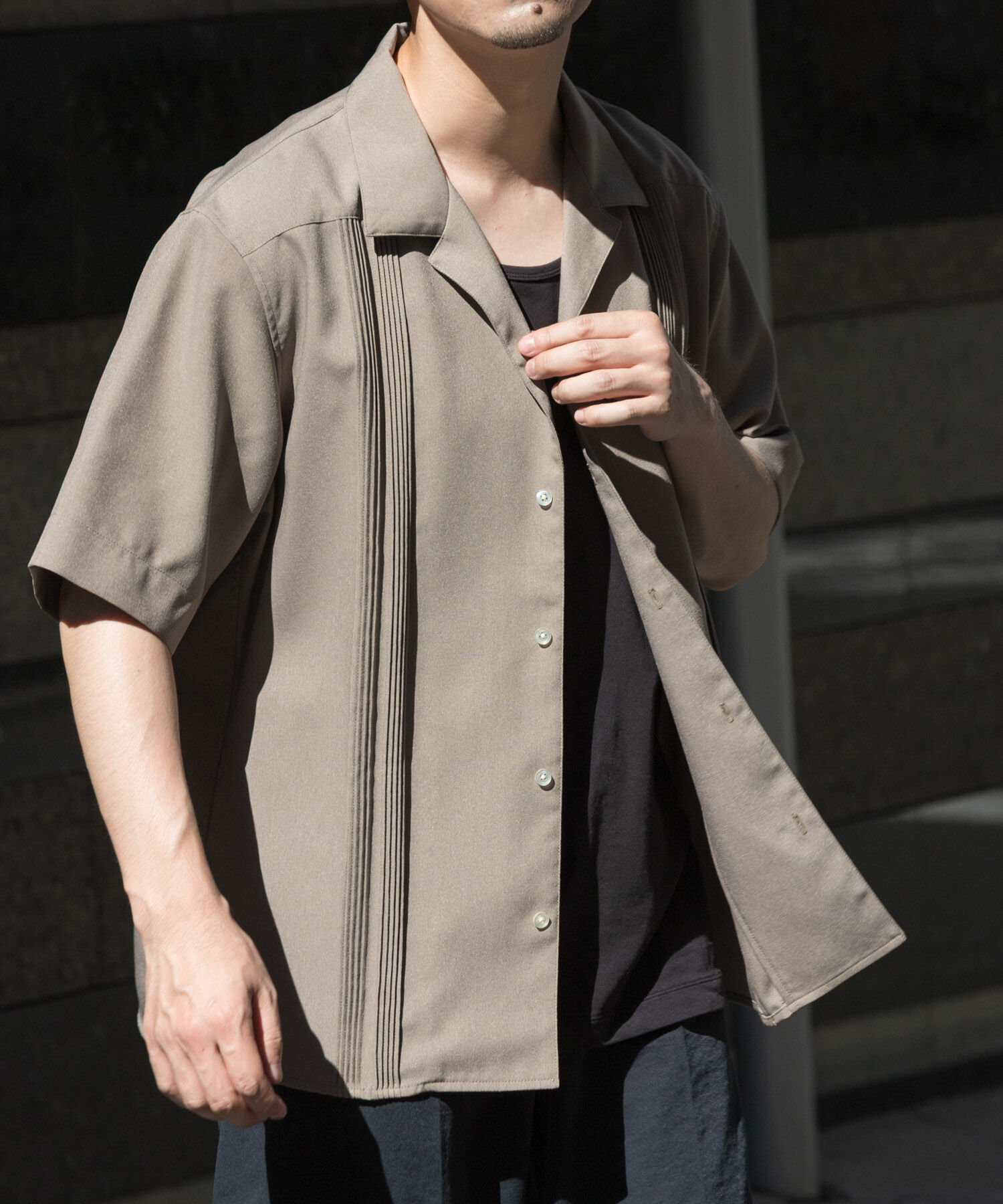URBAN RESEARCH ROSSO「『セットアップ対応』『防シワ』サマーウール調キューバシャツ」|シャツ・ブラウス|