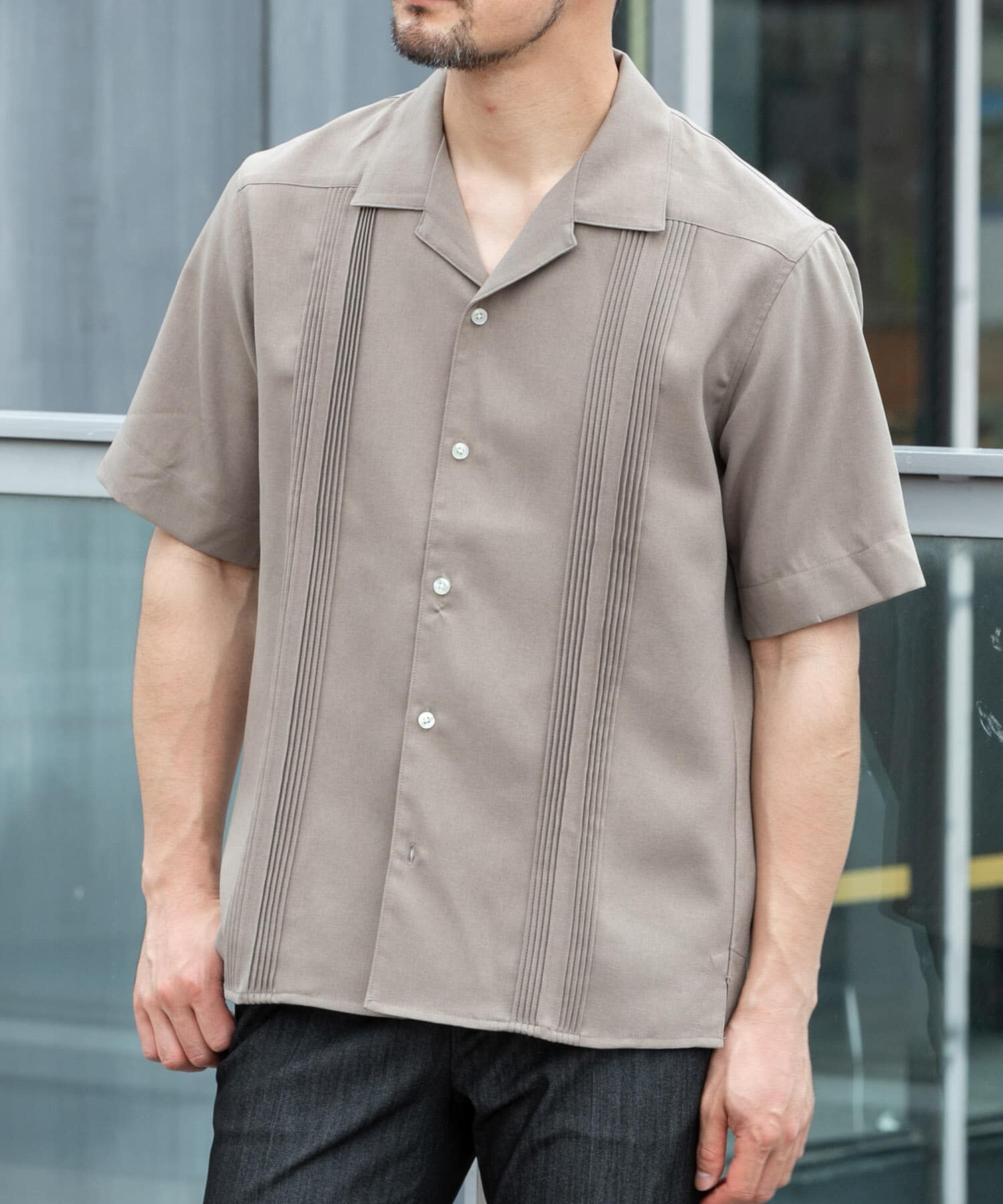 URBAN RESEARCH ROSSO「『セットアップ対応』『防シワ』サマーウール調キューバシャツ」|シャツ・ブラウス|