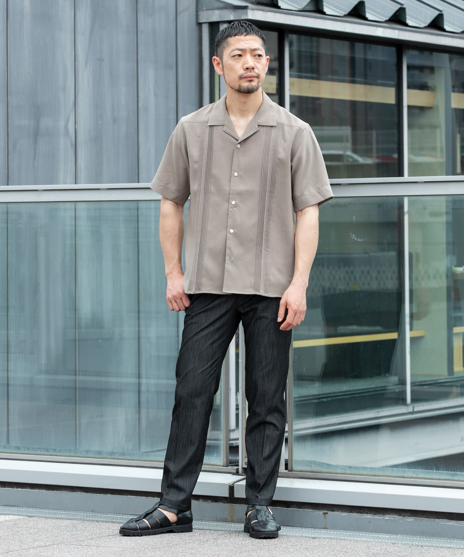 URBAN RESEARCH ROSSO「『セットアップ対応』『防シワ』サマーウール調キューバシャツ」|シャツ・ブラウス|