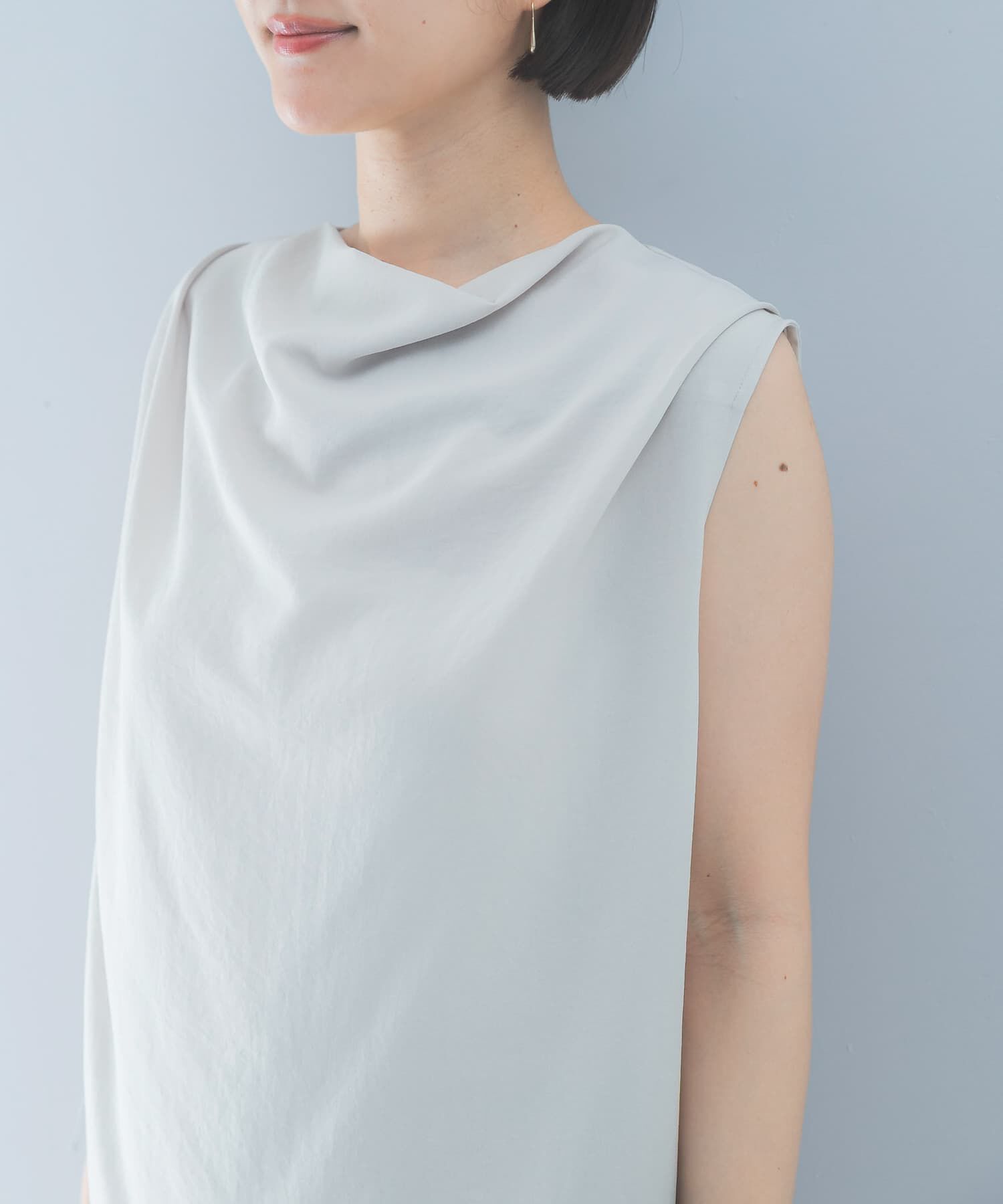 URBAN RESEARCH ROSSO「クールタッチ 防シワドレープブラウス」|シャツ・ブラウス|
