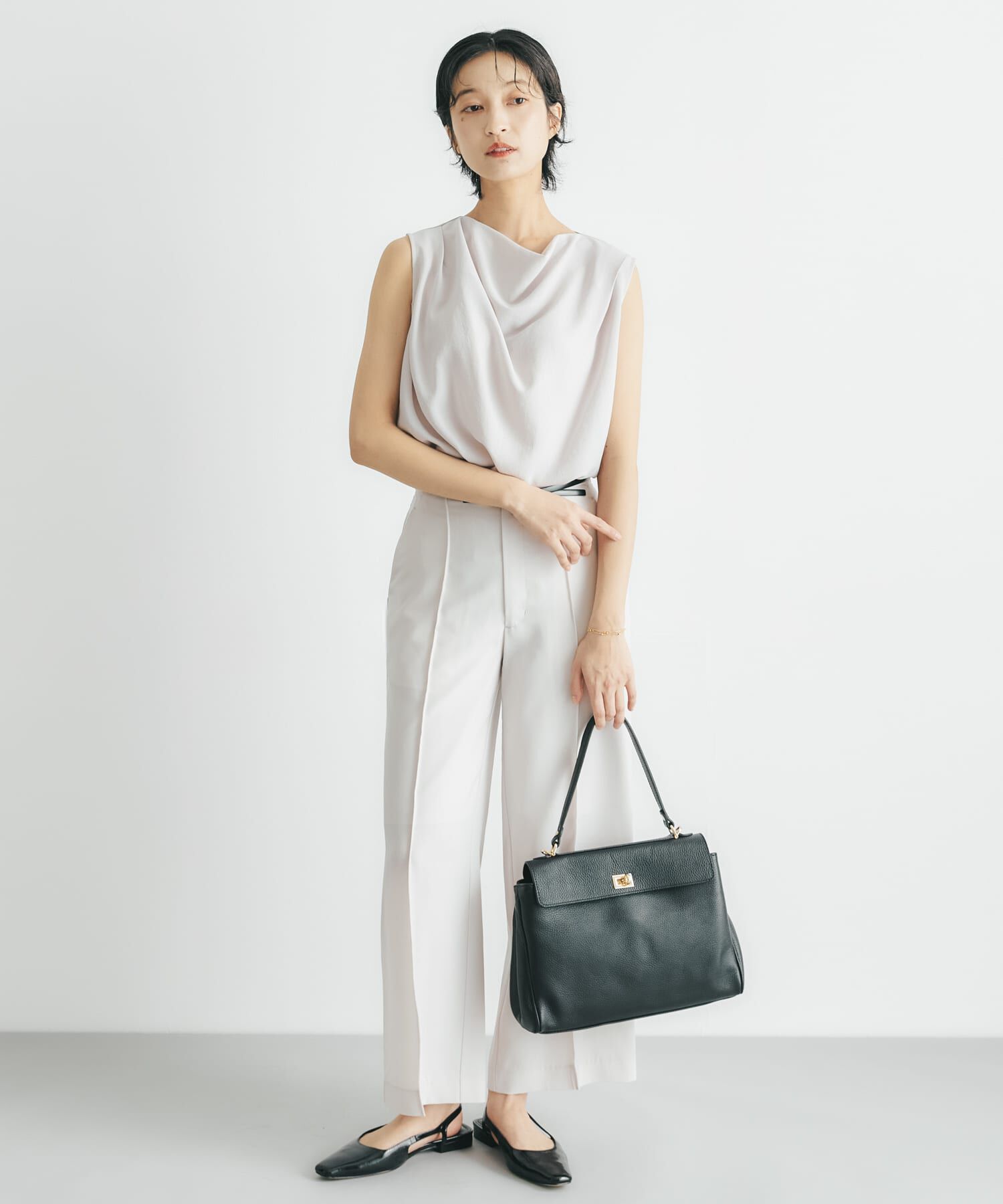 URBAN RESEARCH ROSSO「クールタッチ 防シワドレープブラウス」|シャツ・ブラウス|