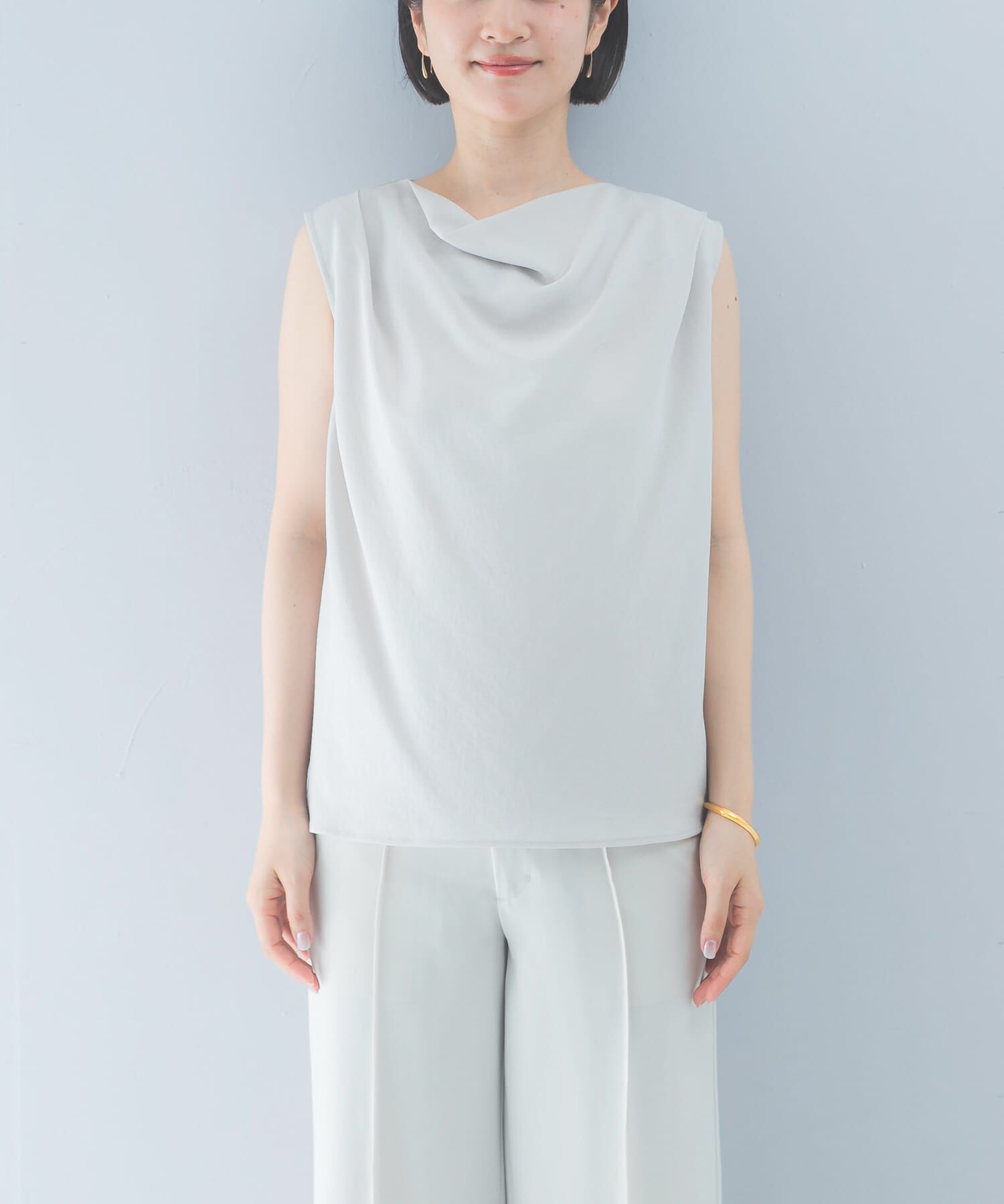 URBAN RESEARCH ROSSO「クールタッチ 防シワドレープブラウス」|シャツ・ブラウス|