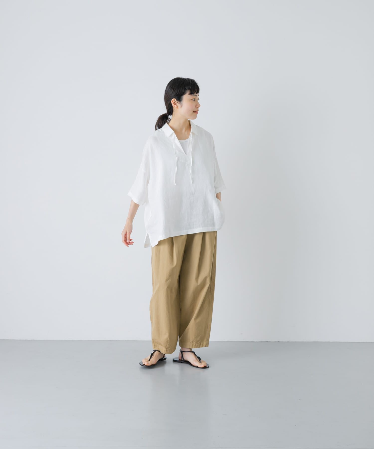かぐれ「リネンスキッパーシャツ」|シャツ・ブラウス|