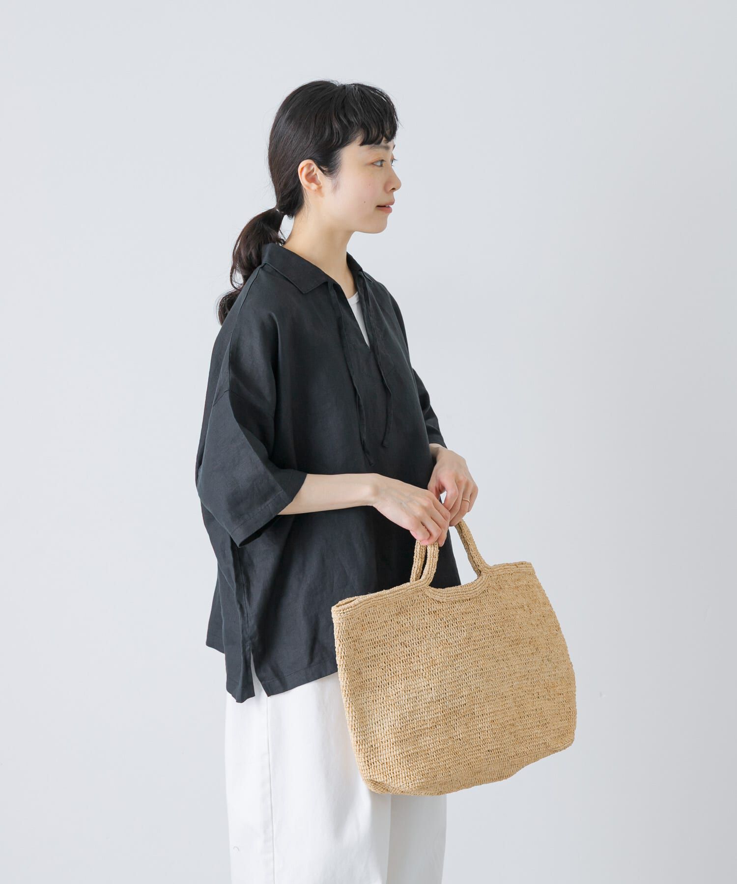 かぐれ「リネンスキッパーシャツ」|シャツ・ブラウス|