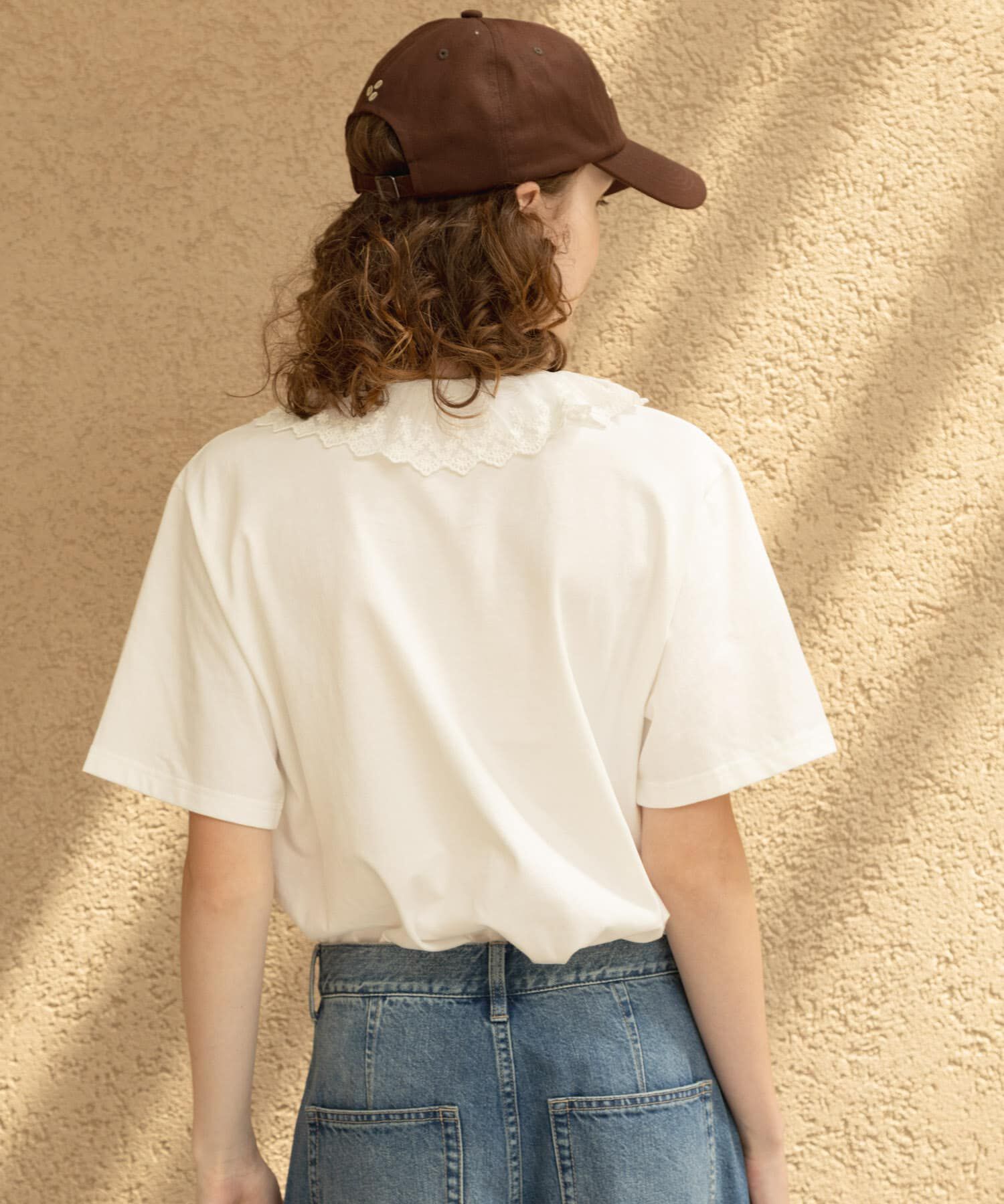 Sonny Label 「Vネックフリルレースカラープルオーバー」|Tシャツ・カットソー|