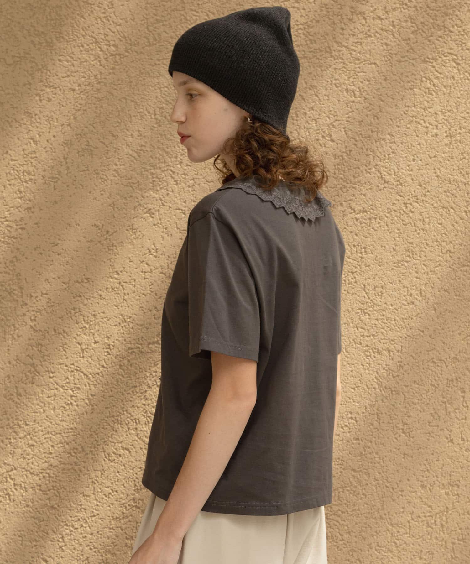 Sonny Label 「Vネックフリルレースカラープルオーバー」|Tシャツ・カットソー|